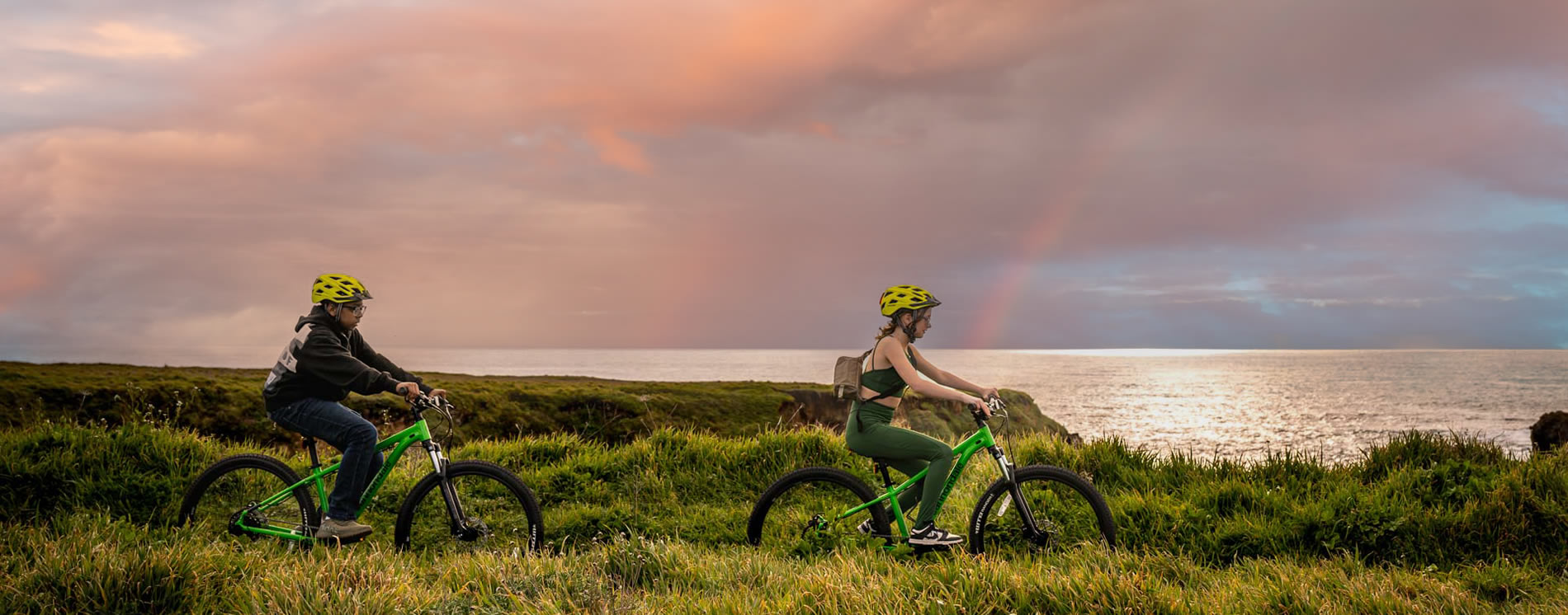 bicycles along the mendocino bluff